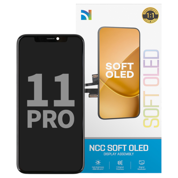 Displayeinheit NCC SOFT OLED für iPhone 11 Pro (COPY), soft OLED, black