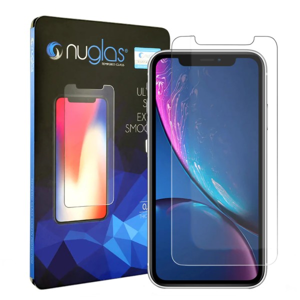 Protective glass 2,5D PREMIUM Nuglas (9H/extra thin 0.3mm) iPhone XR/11 (Retail/Blister)