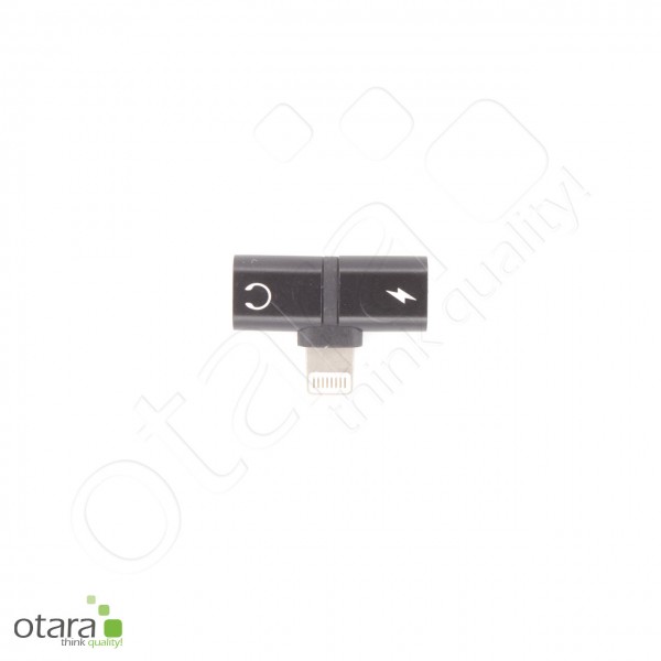 Lightning Splitter, Adapter Musik hören & aufladen gleichzeitig, schwarz