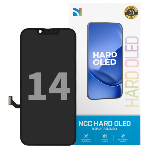 Displayeinheit NCC HARD OLED für iPhone 14 (COPY), hard OLED, black
