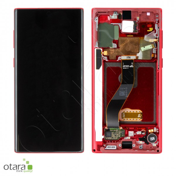 Displayeinheit Samsung Galaxy Note 10 (N970F), aura red, Serviceware