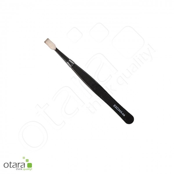 Pinzette kurz, gerade, flach, Typ: ESD-344A-sa, schwarz