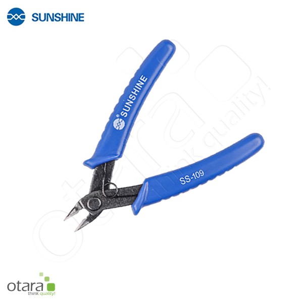 Pliers cutting/nipping pliers Sunshine SS-109 [12.5cm] (14mm, extra fine), spring handle, blue