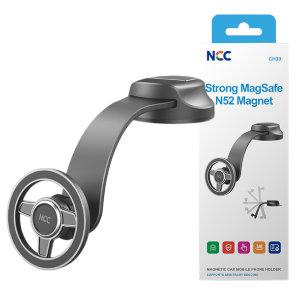 [Pre-Order] Car Holder Smartphone Autohalterung NCC CH30 (Strong MagSafe N52), black (Retail/Bliste