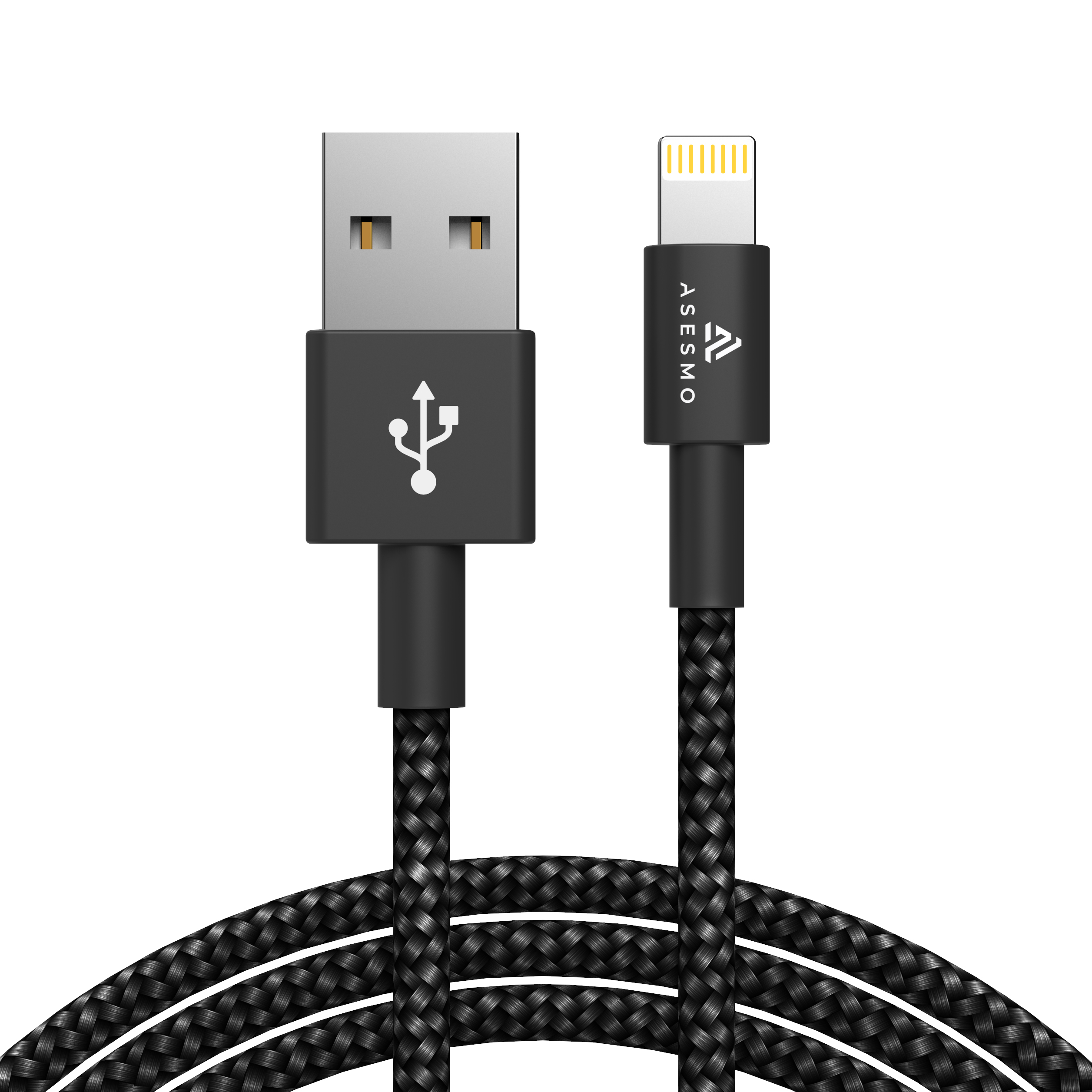 ASESMO iPhone Lightning Ladekabel, 1m, schwarz (MFI) | Ladekabel ...