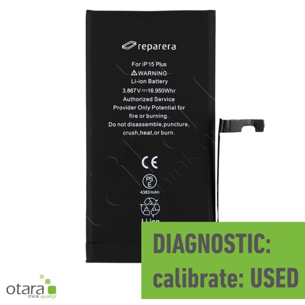 Akku Diagnostic *reparera* für iPhone 15 Plus inkl. Akkuklebestreifen