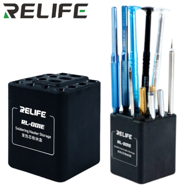 Tool Holder Desktop Holder & Organizer Plastic RELIFE RL-001E, schwarz [5x5x6,5cm]