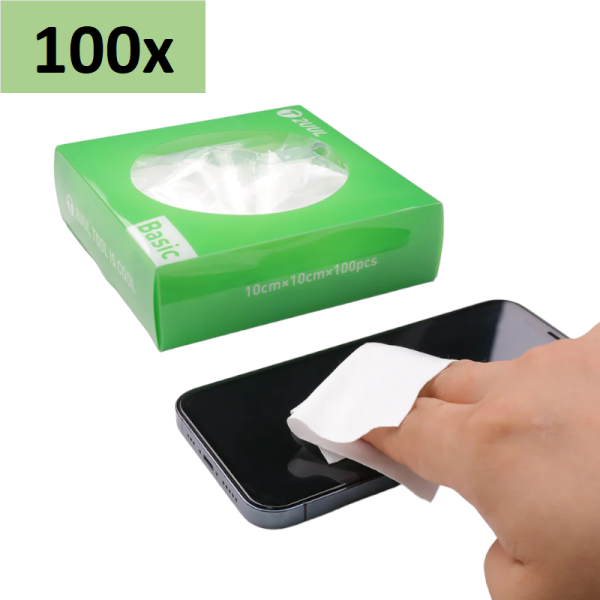 Cleaner Wipes Reinigungs-/Reinraumtücher Mikrofaser [10x10cm] 2UUL CL01 BASIC, white [100 pcs/Box]