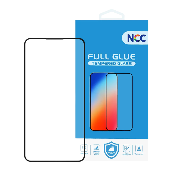 Schutzglas NCC 9D Full Glue iPhone 15 Plus/16 Plus, schwarz (Retail/Blister)