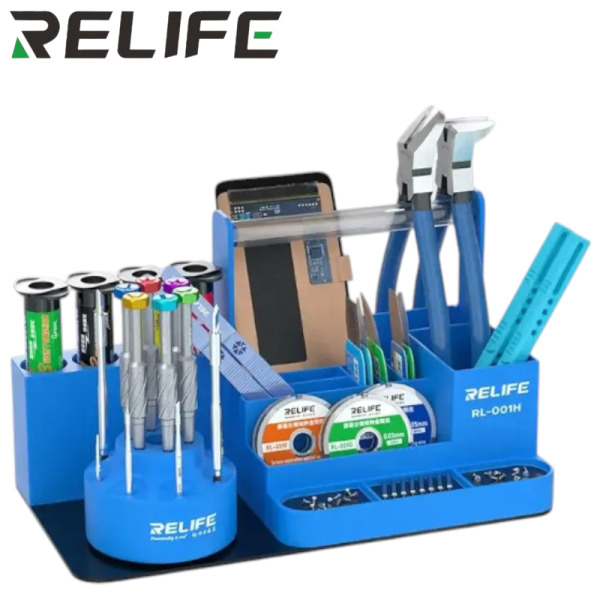 Tool Holder Desktop Holder & Organizer Plastic RELIFE RL-001H, blue [26x13x14cm/Ø7,0cm]