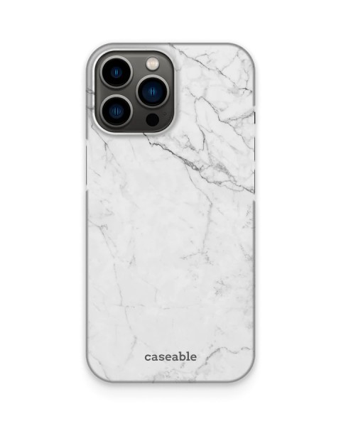Schutzhülle CASEABLE Hard Case iPhone 13 Pro Max, White Marble (Retail/Blister)