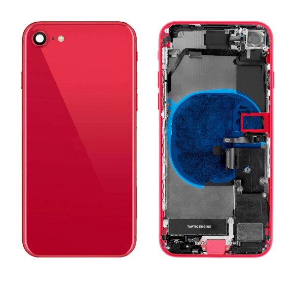 Backhousing Gehäuse (mit Kleinteilen/OHNE LOGO) NCC Nparts für iPhone SE (2022), rot (Product RED)