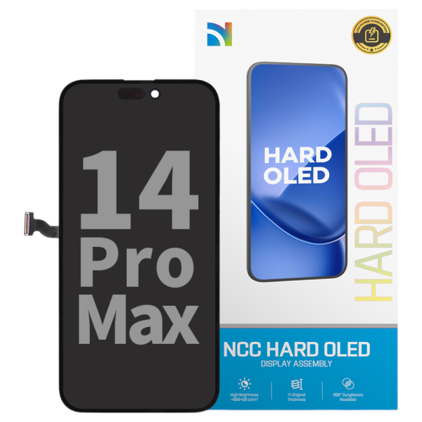 Displayeinheit NCC HARD OLED für iPhone 14 Pro Max (COPY), hard OLED, black