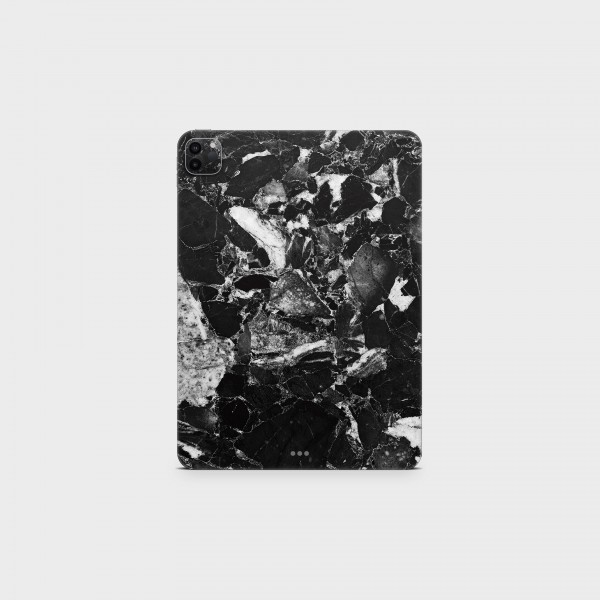 GREEN MNKY Backcover Skin Tablet 11" (Struktur Serie) "Black & White Marble" [3 Stück]