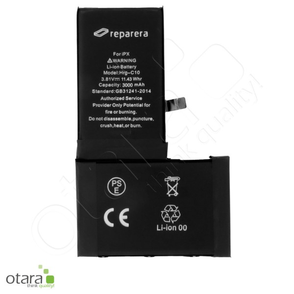 Battery PREMIUM TI Chip (HIGH CAPACITY) *reparera* suitable for iPhone X (incl. battery adhesive tape)