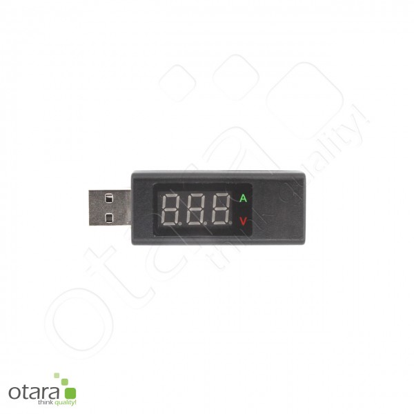 USB Multimeter, Messgerät: Stromstärke (4 Ampere) und Spannung (5 Volt)