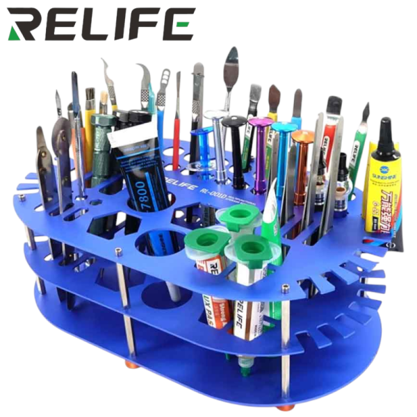 Tool Holder Desktop Holder & Organizer Metal RELIFE RL-001D, blau [29x17x9,5cm]