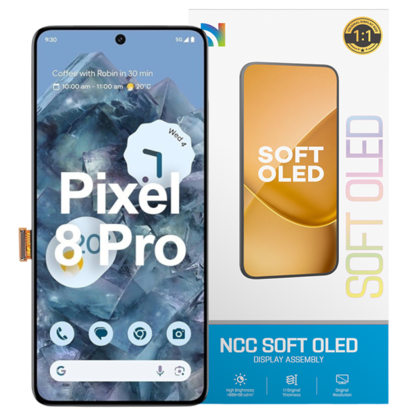 Displayeinheit NCC SOFT OLED für Google Pixel 8 Pro, black