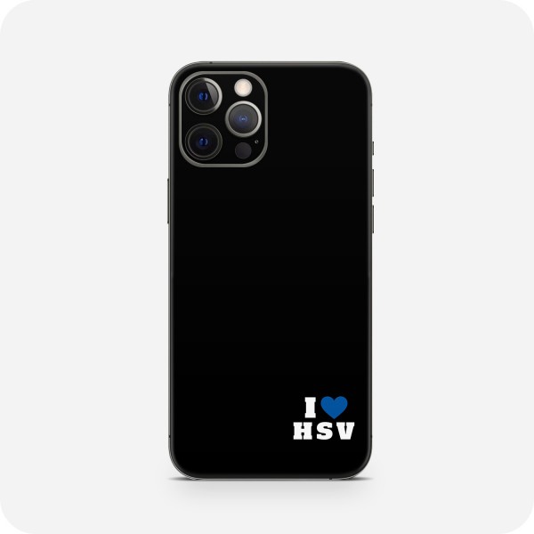 GREEN MNKY Backcover Skin Smartphone 7" (HSV Kollektion) "I Love HSV Black" [3 Stück]