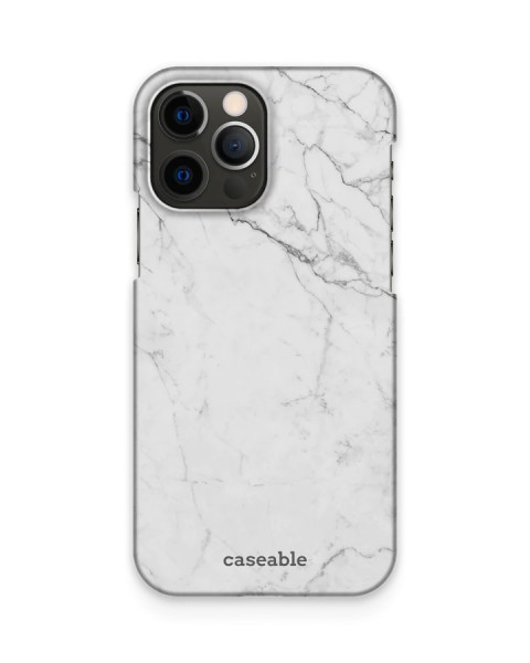 Schutzhülle CASEABLE Hard Case iPhone 12 Pro Max, White Marble (Retail/Blister)