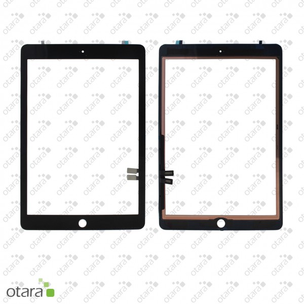Displayglas geeignet für iPad 6 (9.7|2018) A1893 A1954 (o.HB), schwarz