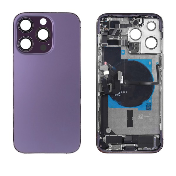 Backhousing Gehäuse (mit Kleinteilen/OHNE LOGO) NCC Nparts für iPhone 14 Pro Max, deep purble/violet