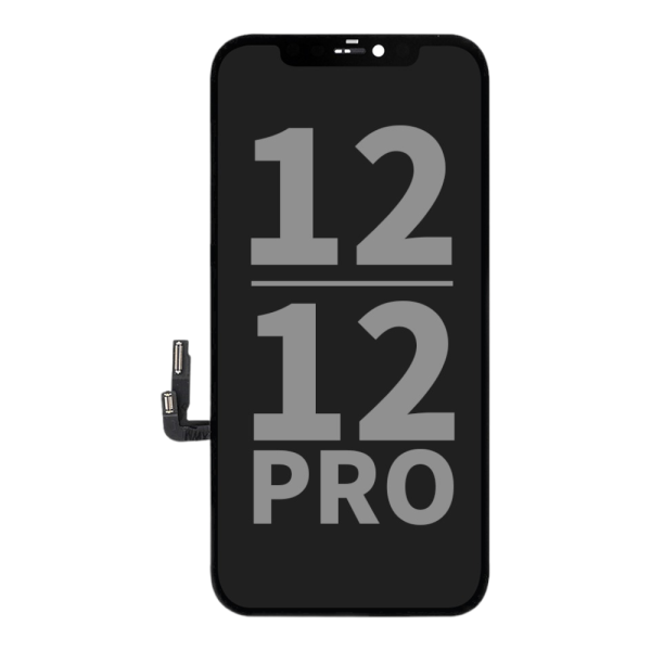 Displayeinheit NCC SOFT OLED für iPhone 12/12 Pro (COPY), soft OLED, schwarz