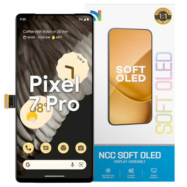 Displayeinheit NCC SOFT OLED für Google Pixel 7 Pro, black