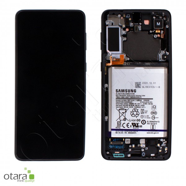 Displayeinheit Samsung Galaxy S21 Plus (G996), inkl. Akku, phantom black, Serviceware
