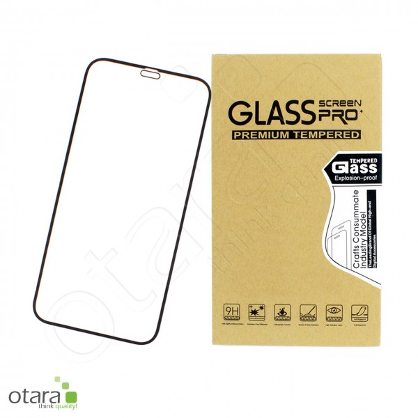 Schutzglas Edge to Edge für iPhone 12 Mini, schwarz