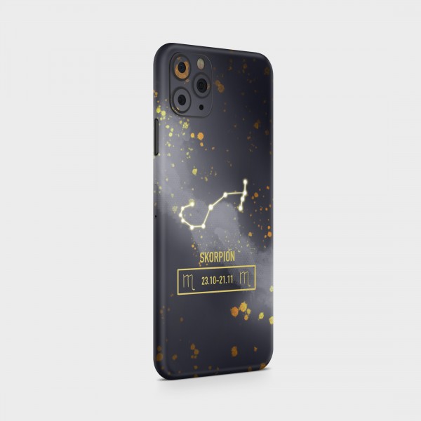 GREEN MNKY Backcover Skin Smartphone 7" (Zodiac Serie) "Skorpion Zodiac" [3 Stück]