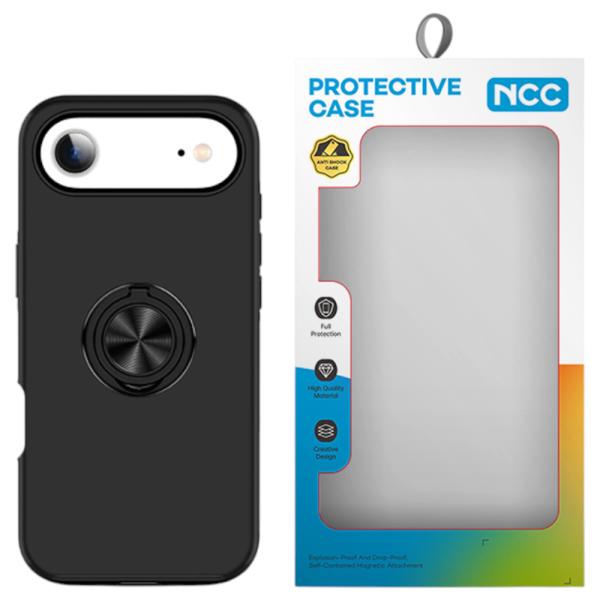 Schutzhülle NCC A0017 TPU Color Ring Case iPhone 17 Air, black (Retail/Blister)