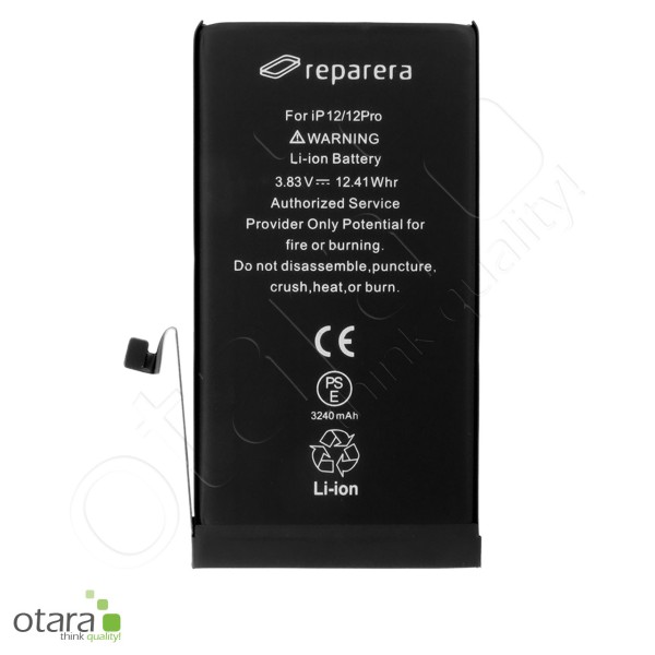 Battery PREMIUM TI Chip (HIGH CAPACITY) *reparera* suitable for iPhone 12/12 Pro (incl. battery adhesive tape)