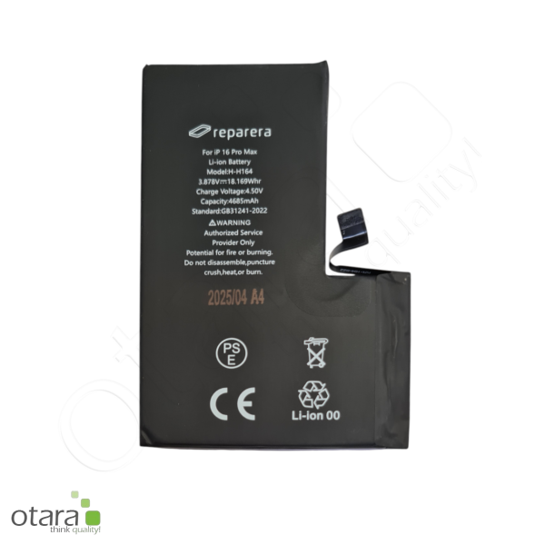Akku Premium *reparera* für iPhone 16 Pro Max inkl. Akkuklebestreifen