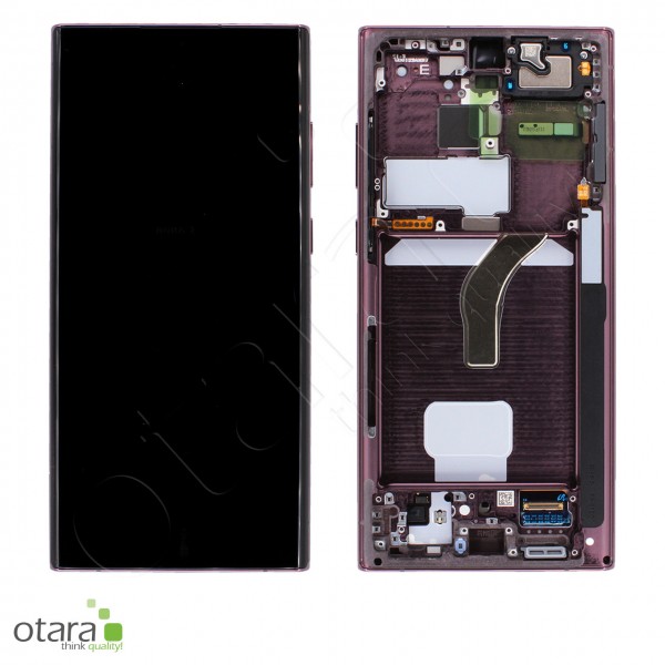 Displayeinheit Samsung Galaxy S22 Ultra (S908B), burgundy, Serviceware