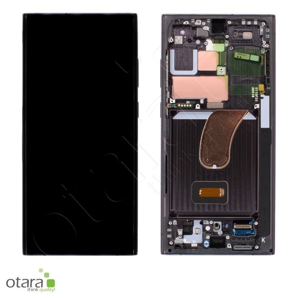 Displayeinheit Samsung Galaxy S23 Ultra (S918B), phantom black, Serviceware (assembled)