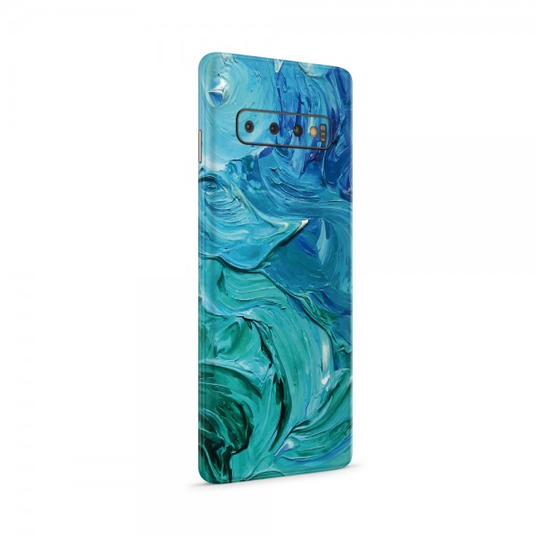 GREEN MNKY Backcover Skin Smartphone 7" (Struktur Serie) "Blue Acryl" [3 Stück]