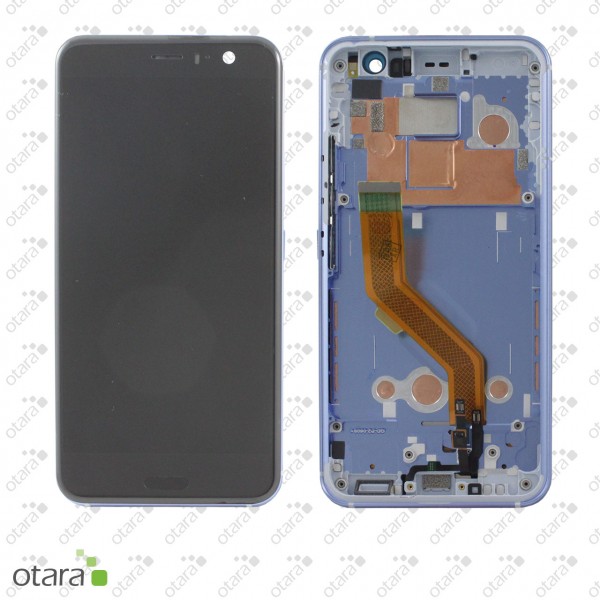 Displayeinheit geeignet für HTC U11, hellblau (amazing silver)