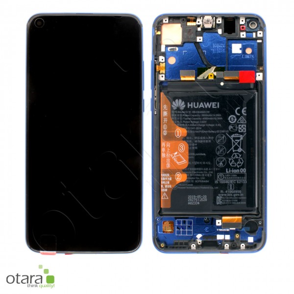 Displayeinheit inkl. Rahmen, Akku Huawei Honor View 20 (PCT-L29B), phantom blue, Serviceware