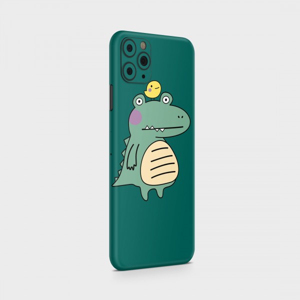GREEN MNKY Backcover Skin Smartphone 7" (Design Serie) "Mr. Croco Backfilm" [3 Stück]
