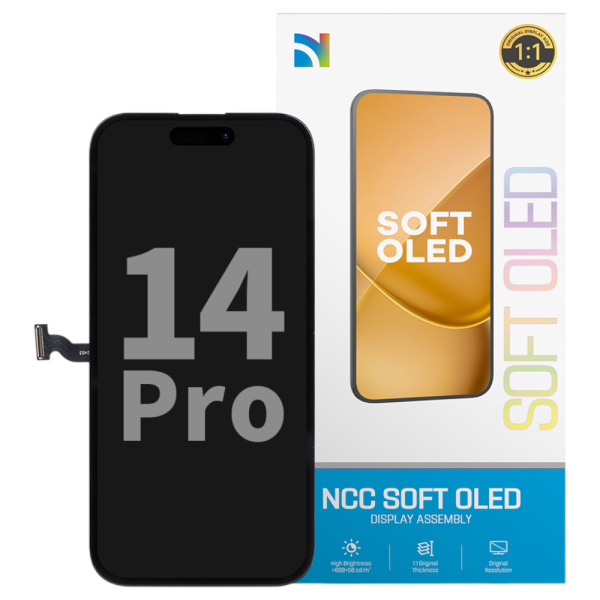 Displayeinheit NCC SOFT OLED+ für iPhone 14 Pro (COPY) 120Hz soft OLED, black