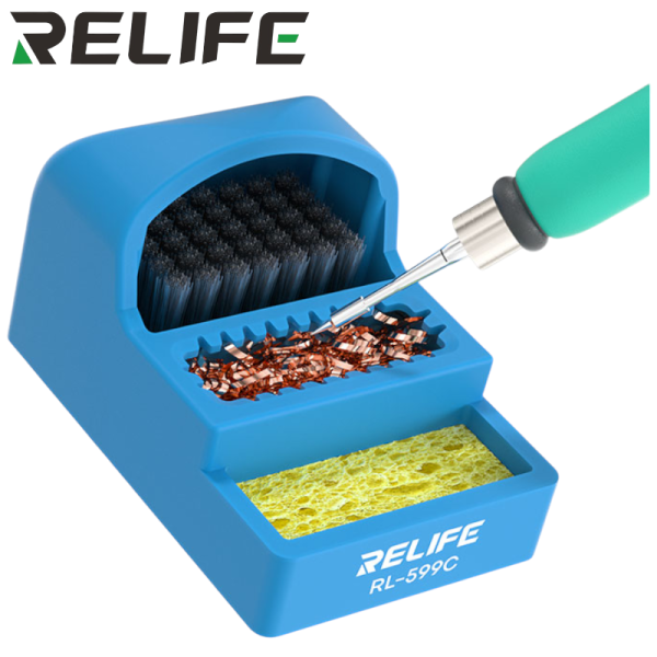 Cleaner Lötspitzenreiniger 3-fach Cleaning Station RELIFE RL-599C, blau [5x7,7x4,5cm]