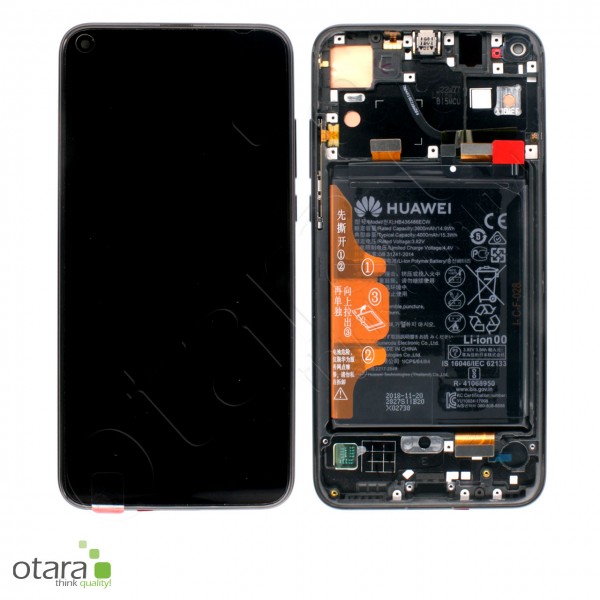 Displayeinheit inkl. Rahmen, Akku Huawei Honor View 20, midnight black, Serviceware