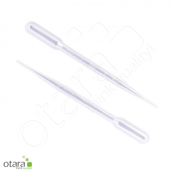 2x Pipette, Transferpipette, Material: Kunststoff, Füllmenge: 3ml (mit Skala)