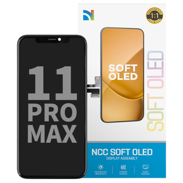 Displayeinheit NCC SOFT OLED für iPhone 11 Pro Max (COPY), soft OLED, black