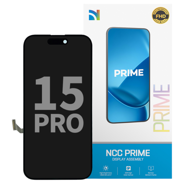 Displayeinheit NCC PRIME für iPhone 15 Pro (COPY) High Refresh INCELL LCD, black