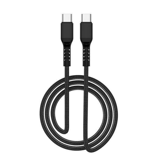 [Pre-Order] Charging Sync Cable NCC USB-C TO USB-C (1M|60W|D111CL) Nylon, black (Retail/Blister)