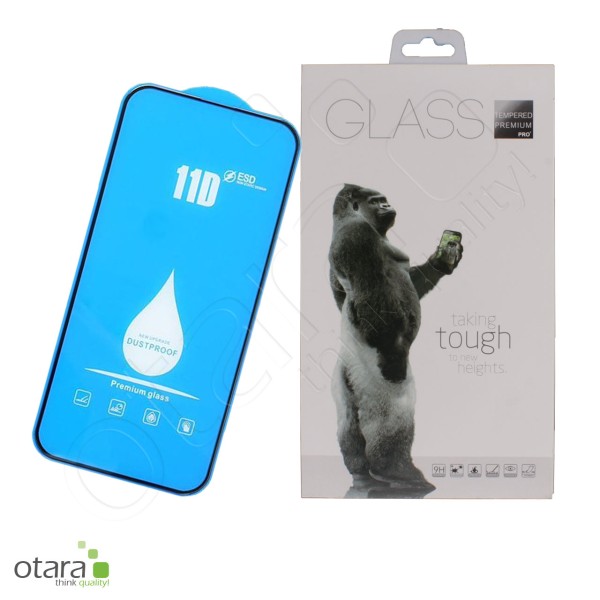 Protective glass 11D PREMIUM Edge to Edge iPhone 15 Pro Max, black (Retail/Blister)