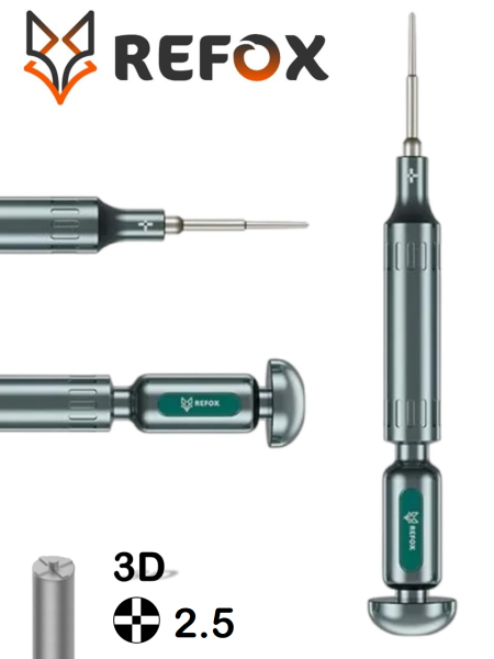 Schraubendreher 3D Screwdriver REFOX RS3 Pinhead/Convex 2.5 (green)