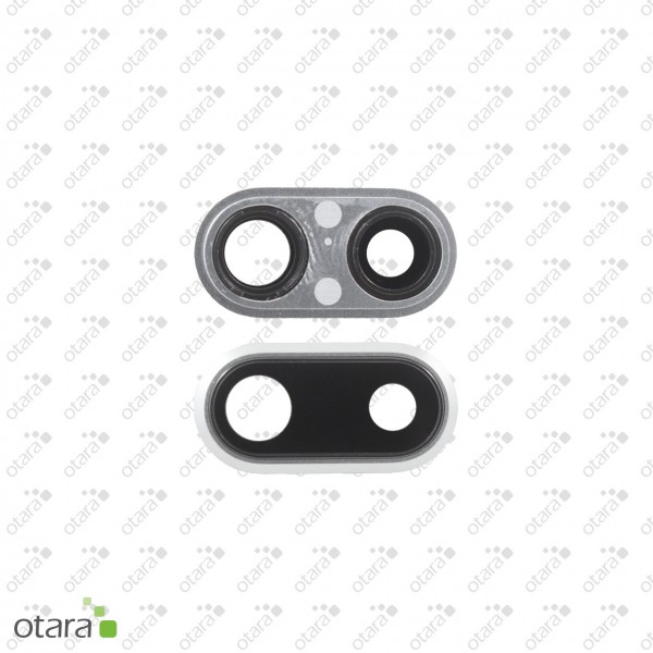 Kameraglas Linse (mit Rahmen) geeignet für iPhone 8 Plus, weiß